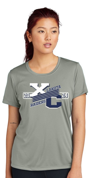 2024 Lakota Cross Country Polyester Short Sleeve & Long Sleeve Tees (ST350) grey concrete