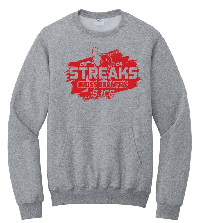 SJCC Cross Country 2024 Port & Company® Core Fleece Crewneck Pocket Sweatshirt (PC78PKT)