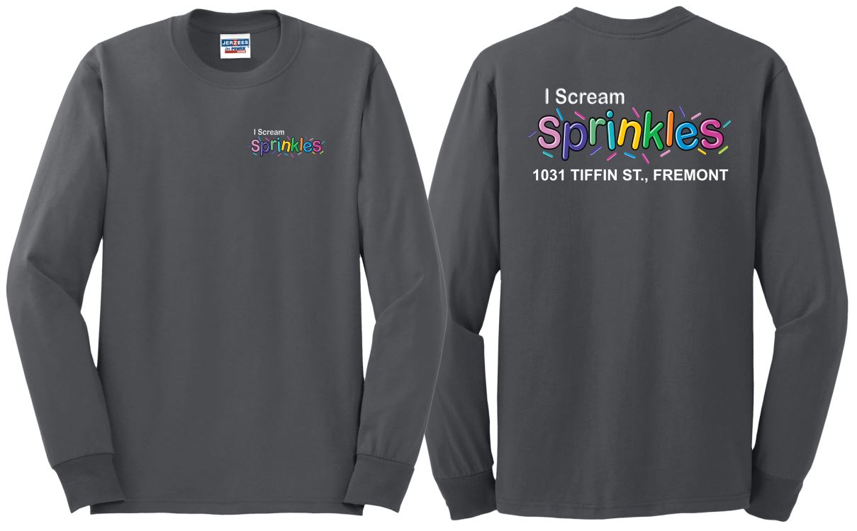 I Scream Sprinkles Long Sleeve T-Shirt- Adult Only