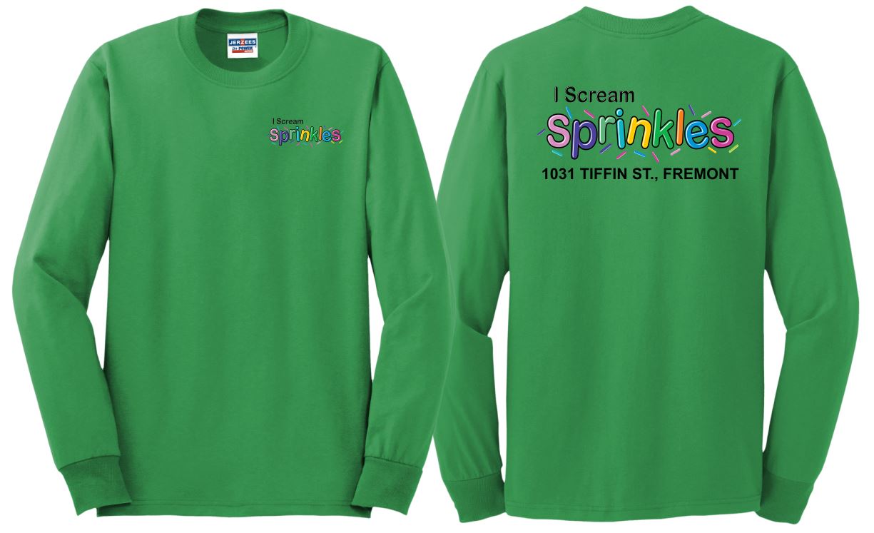 I Scream Sprinkles Long Sleeve T-Shirt- Adult Only