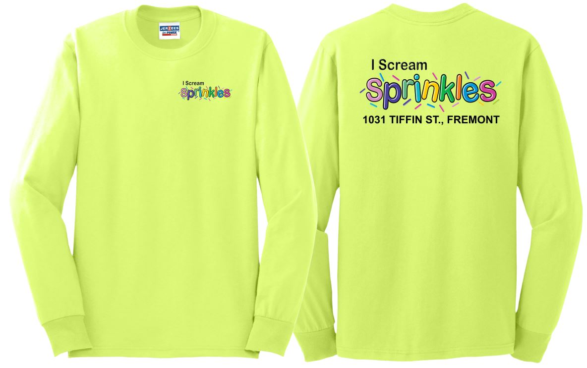 I Scream Sprinkles Long Sleeve T-Shirt- Adult Only