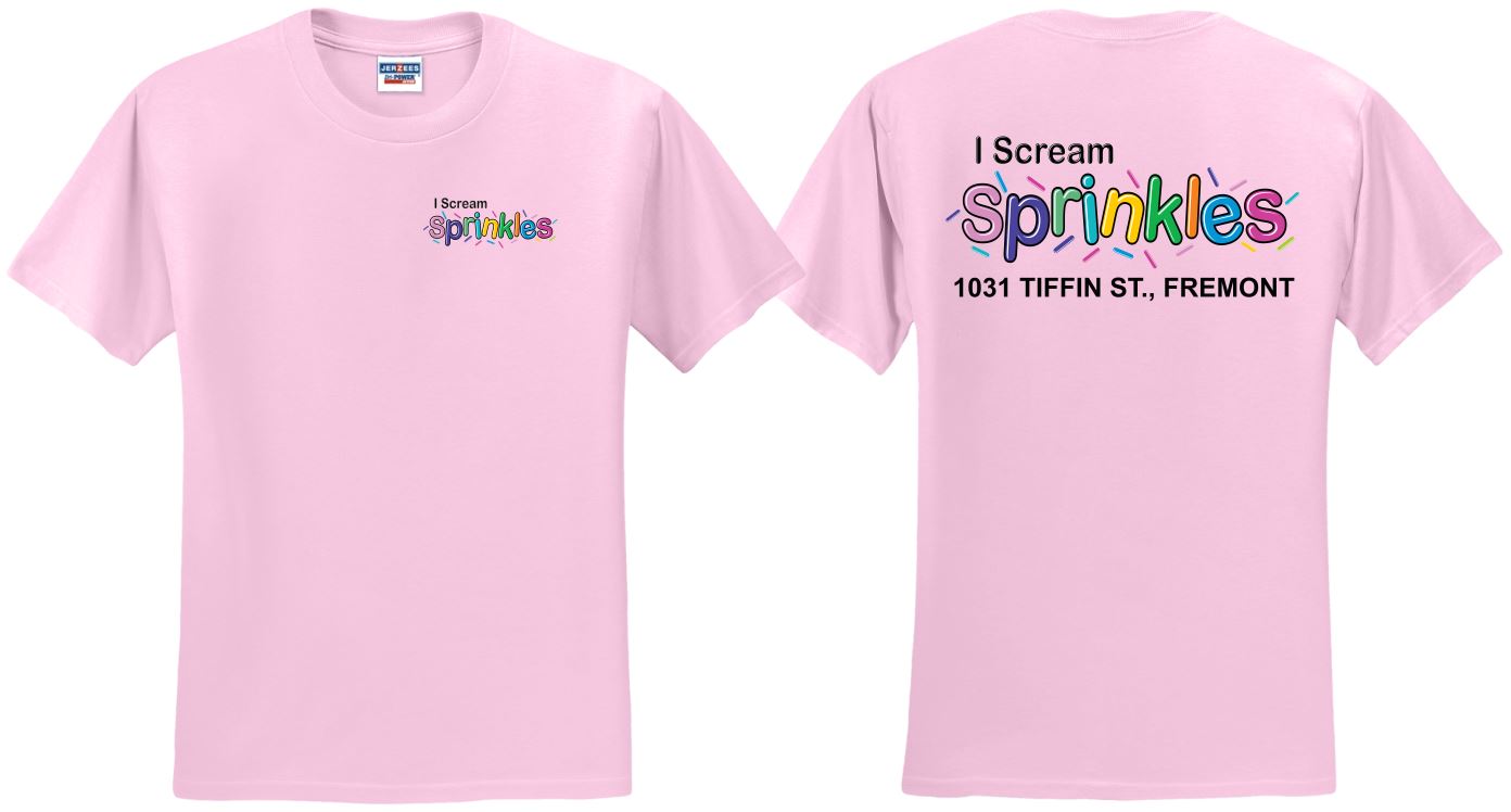 I Scream Sprinkles Short Sleeve T-Shirt- Youth and Adult
