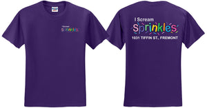 I Scream Sprinkles Short Sleeve T-Shirt- Youth and Adult