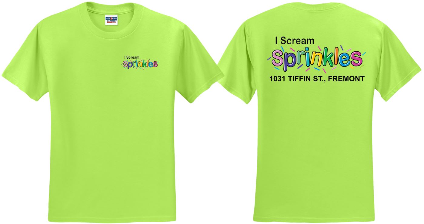 I Scream Sprinkles Short Sleeve T-Shirt- Youth and Adult