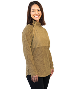 WOMEN'S PRINTED NEWBURY ASYMMETRICAL SNAP SWEATSHIRT