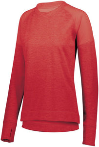 Ladies Zoe Tonal Heather Pullover-Local School Full Front Design