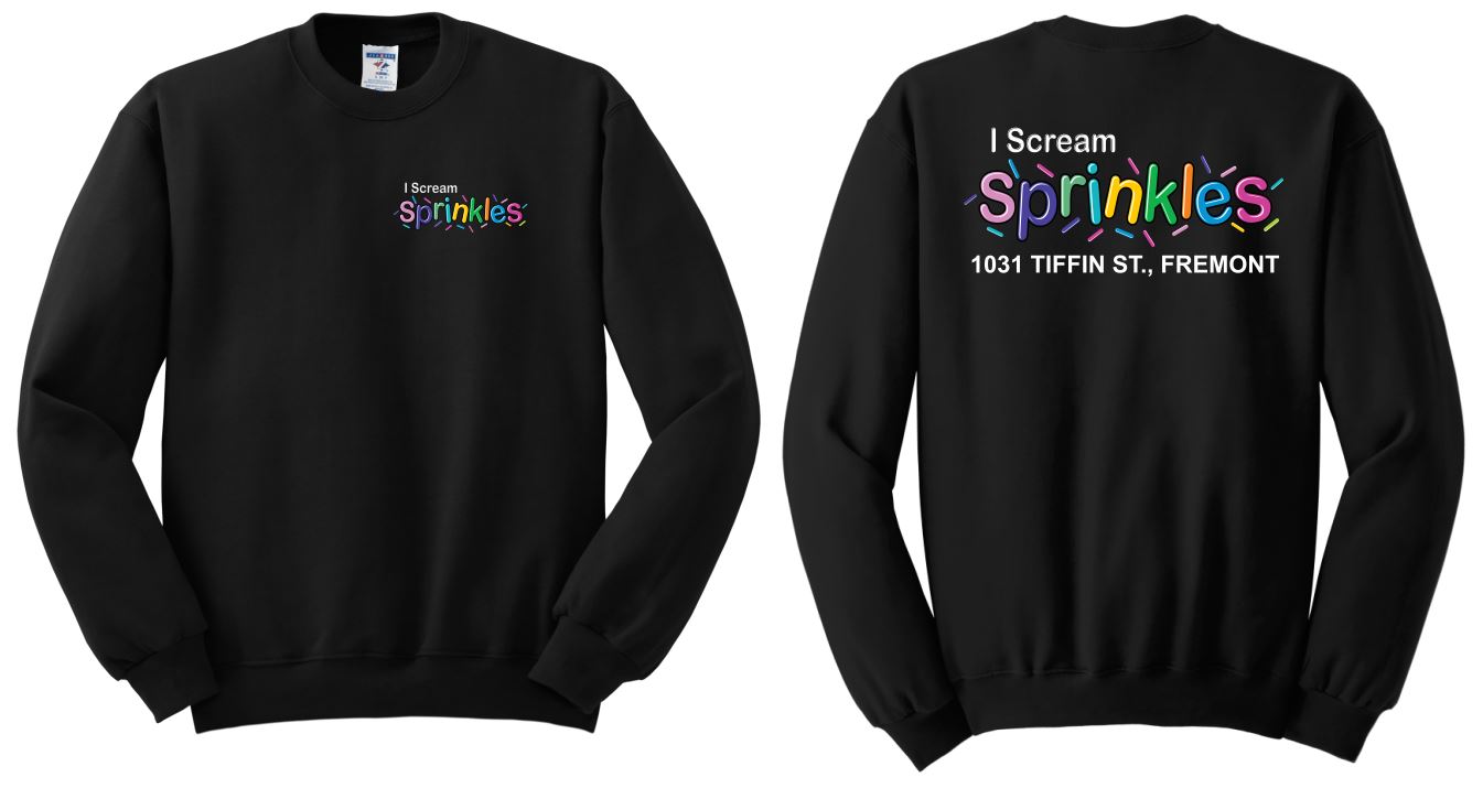 I Scream Sprinkles Crewneck Sweatshirt- Adult