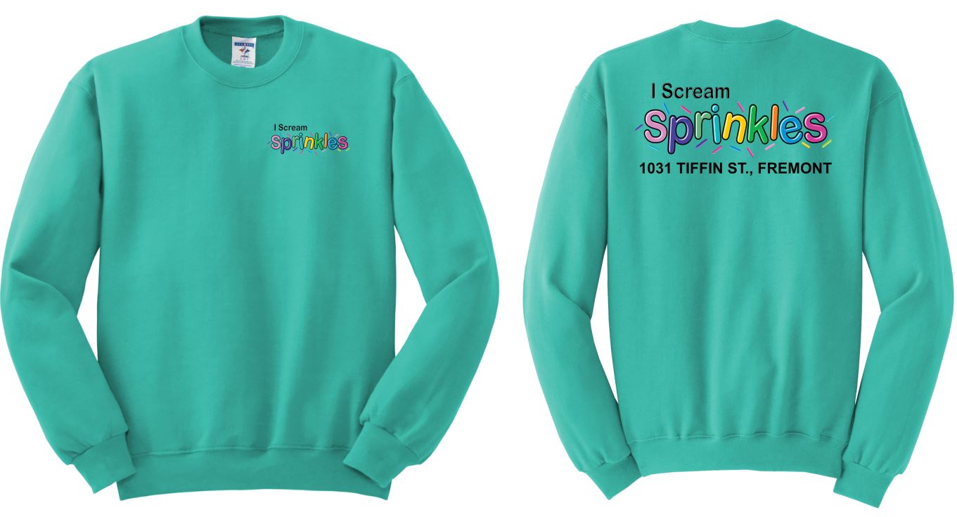 I Scream Sprinkles Crewneck Sweatshirt- Adult