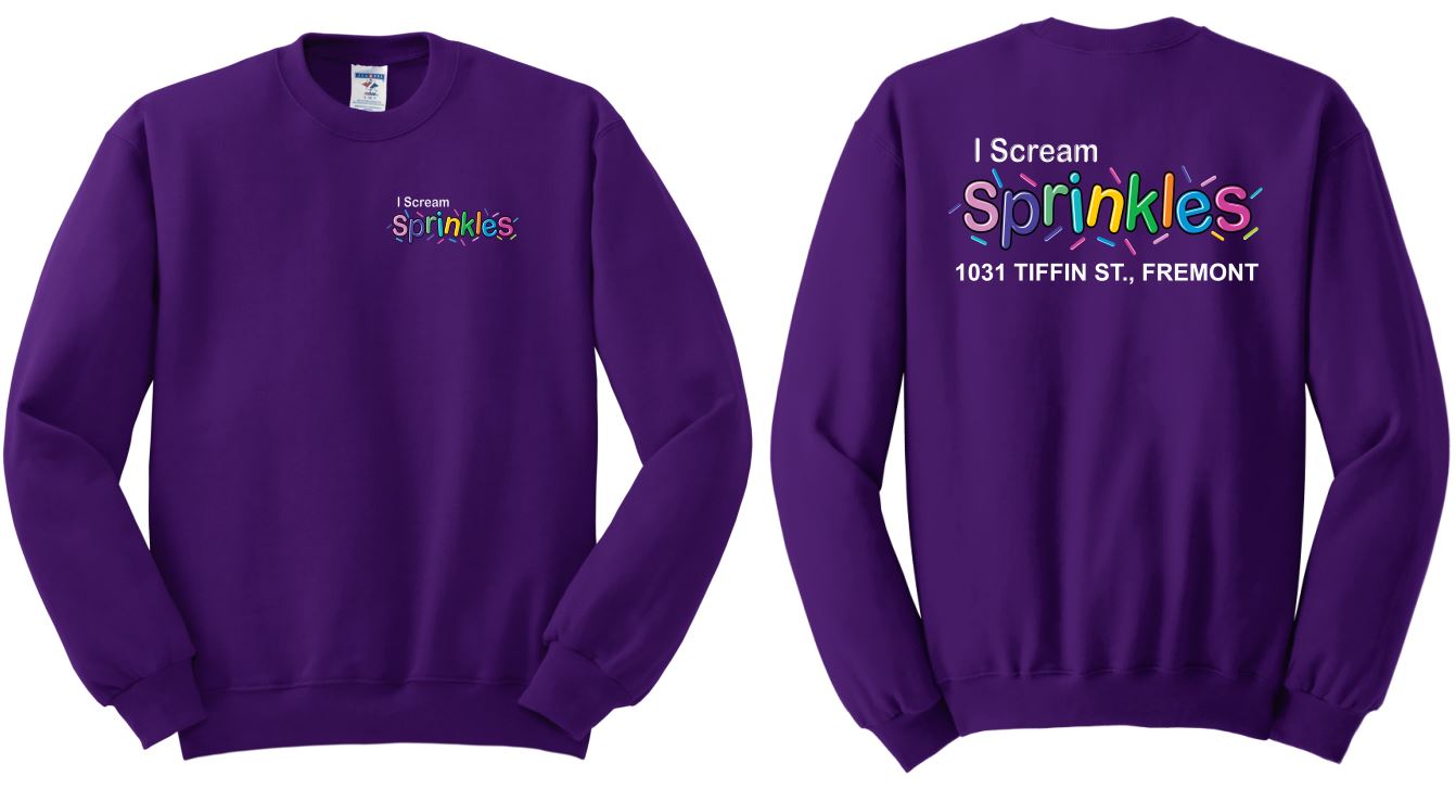 I Scream Sprinkles Crewneck Sweatshirt- Adult