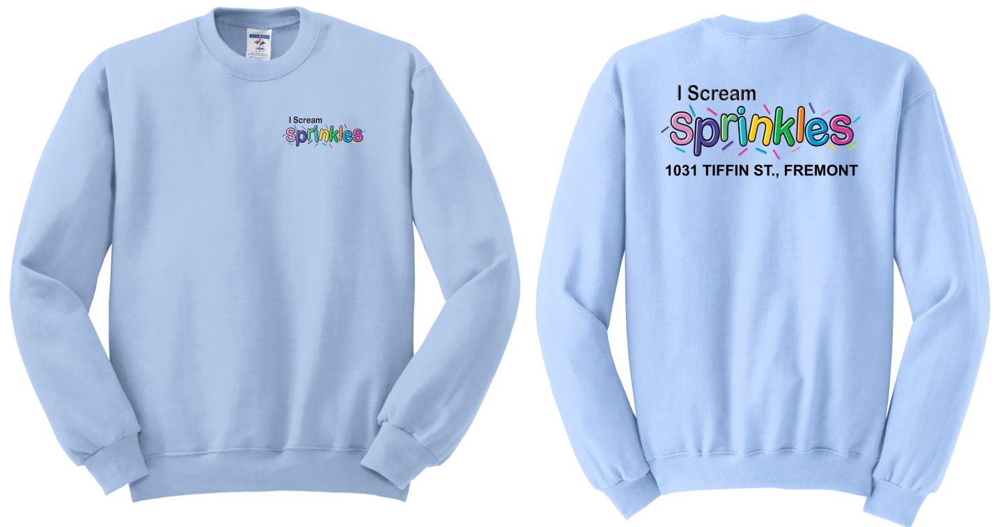 I Scream Sprinkles Crewneck Sweatshirt- Adult