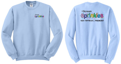 I Scream Sprinkles Crewneck Sweatshirt- Adult