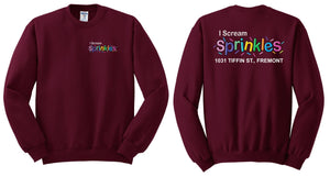 I Scream Sprinkles Crewneck Sweatshirt- Adult