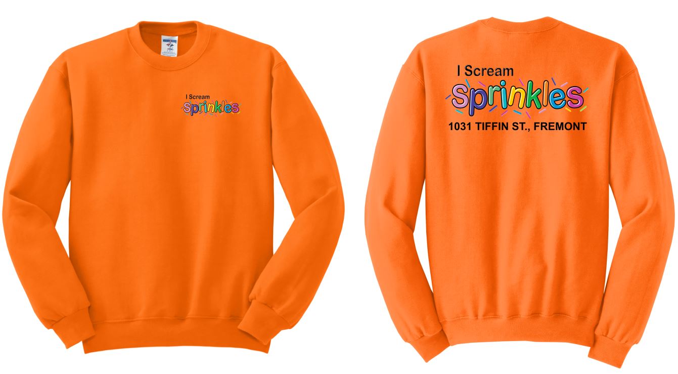 I Scream Sprinkles Crewneck Sweatshirt- Adult
