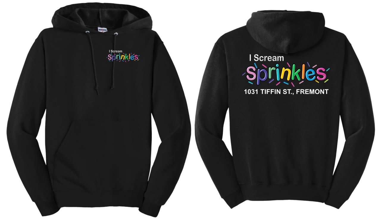 I Scream Sprinkles Hooded Sweatshirt- Adult