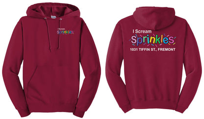 I Scream Sprinkles Hooded Sweatshirt- Adult