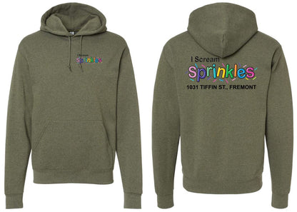 I Scream Sprinkles Hooded Sweatshirt- Adult