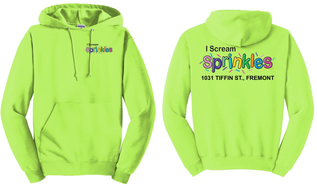 I Scream Sprinkles Hooded Sweatshirt- Adult