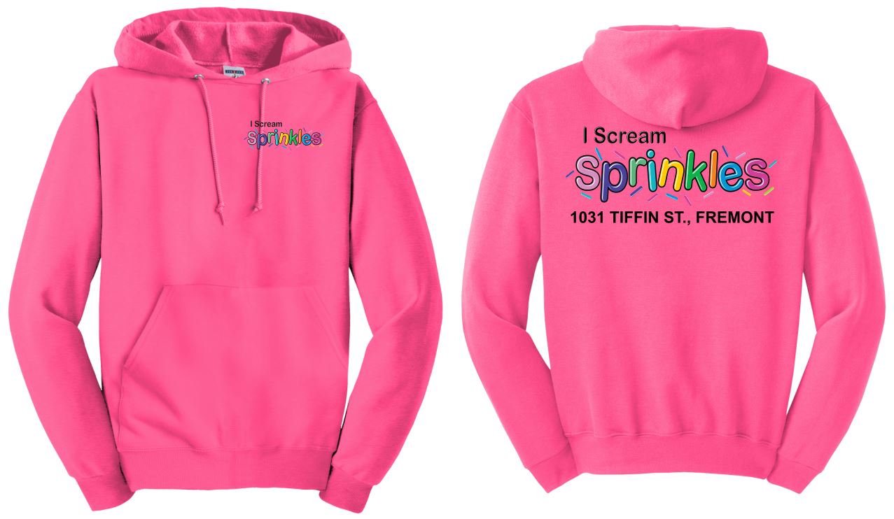 I Scream Sprinkles Hooded Sweatshirt- Adult