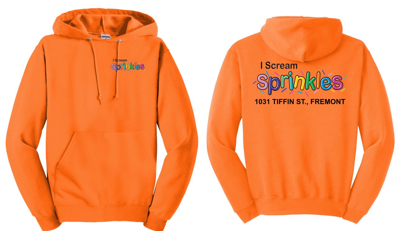 I Scream Sprinkles Hooded Sweatshirt- Adult