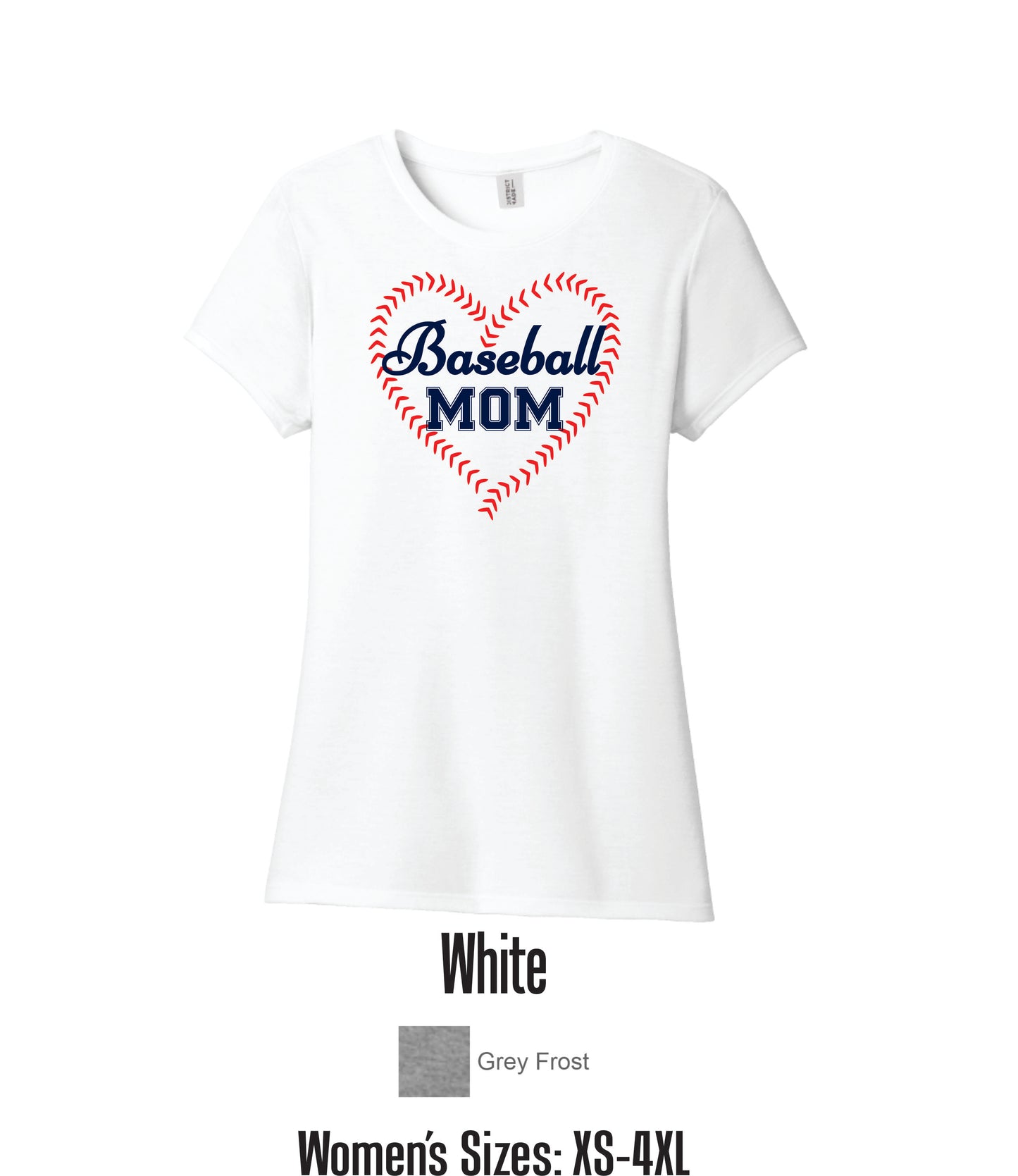 Baseball Mom (heart stitches)