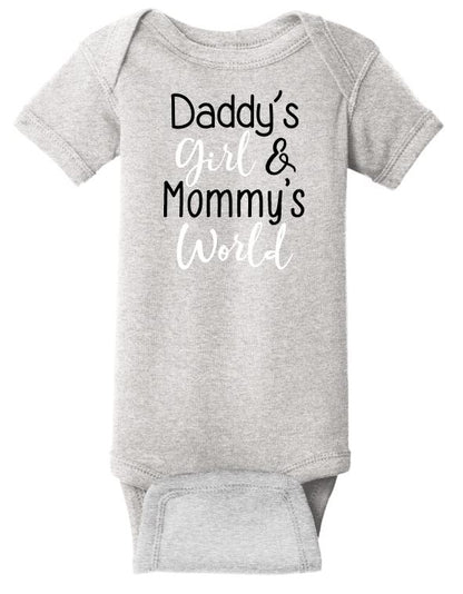 Daddy's Girl Mommy's World - Baby Onesie
