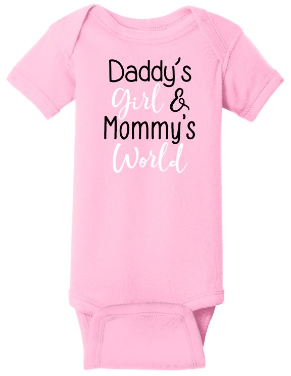 Daddy's Girl Mommy's World - Baby Onesie