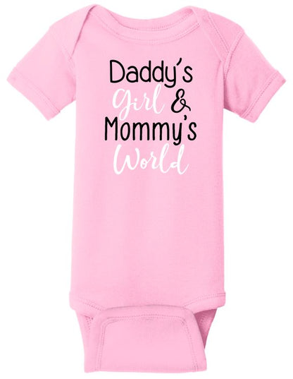 Daddy's Girl Mommy's World - Baby Onesie