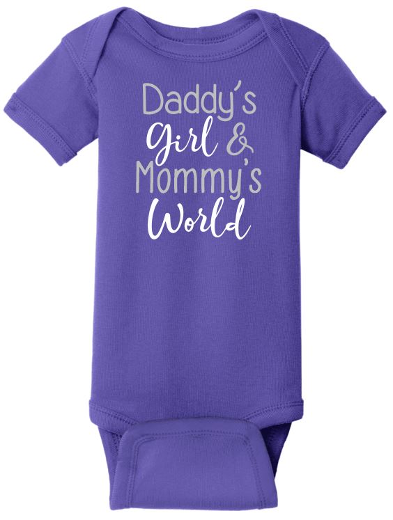 Daddy's Girl Mommy's World - Baby Onesie