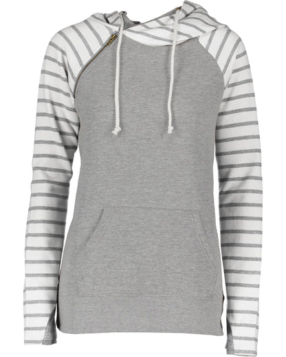 Ladies Stripe Double Hood Pullover