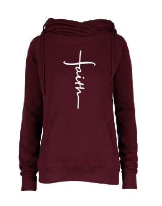 Faith Ladies Funnel Neck Pullover, Faith Funnel Neck Sweatshirt, Christian Sweatshirt, Faith Sweatshirt, Women's Christian Sweatshirt, Women's Sweatshirt