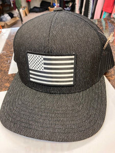 Pacific Headwear Heather Trucker Snapback American Flag Cap