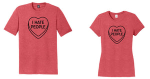 I Hate People Conversation Heart- Perfect Triblend
