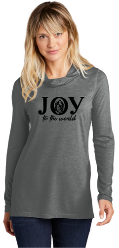 Joy to the World Christmas - Ladies Long Sleeve Hoodie