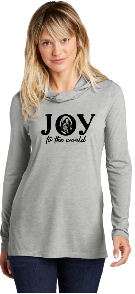 Joy to the World Christmas - Ladies Long Sleeve Hoodie