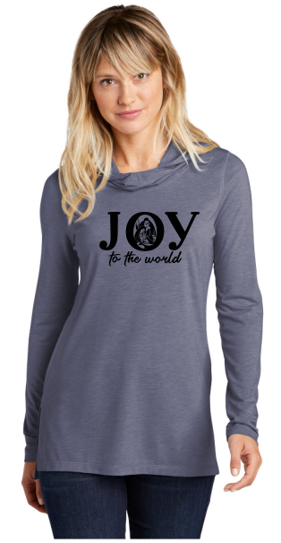 Joy to the World Christmas - Ladies Long Sleeve Hoodie