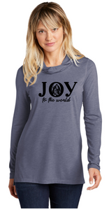 Joy to the World Ladies Tri-Blend Long Sleeve Hoodie