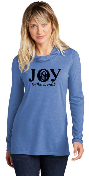 Joy to the World Christmas - Ladies Long Sleeve Hoodie