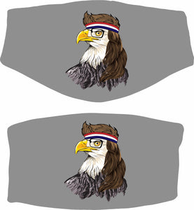 Eagle with a Mullet Face Mask