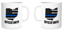 State of Ohio American Flag Thin Line Coffee Mug