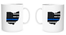 State of Ohio American Flag Thin Line Coffee Mug