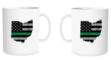 State of Ohio American Flag Thin Line Coffee Mug