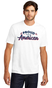 Proud To Be An American Tri-Blend T-Shirt (DM130, DM130L)