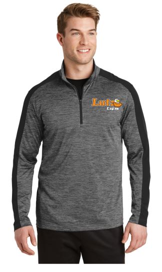 Lutz Eagles PosiCharge® Electric Heather Colorblock 1/4-Zip Pullover (ST397) (Unisex, Ladies and Youth)