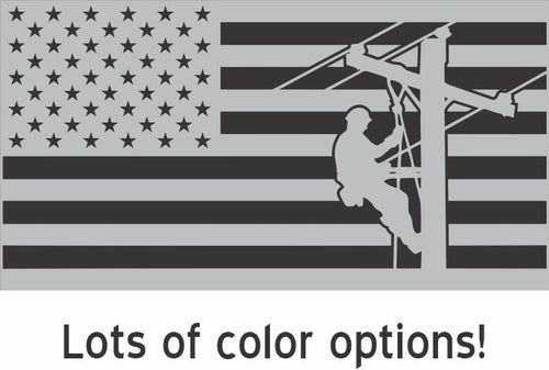 Lineman Flag Reflective Decals