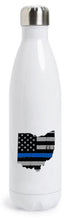 State of Ohio American Flag Thin Line Tapered Water Bottle