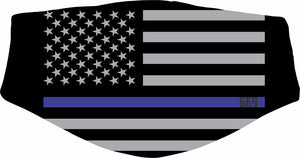 Thin Blue Line Face Covering