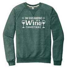 I'm Dreaming of a Wine Christmas- JERZEES ® Snow Heather French Terry Raglan Crew (91M)