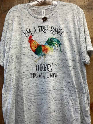 Free Range Chicken Unisex Poly/Cotton T-Shirt