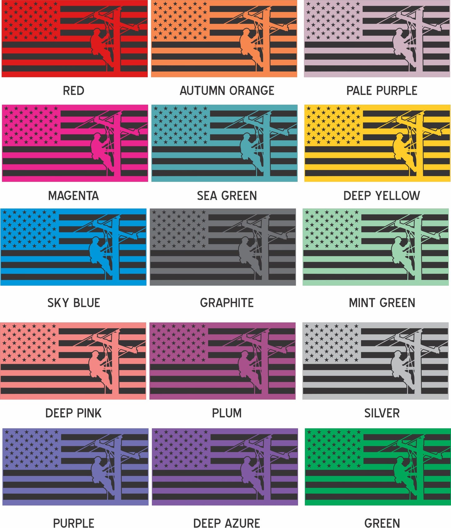 Lineman Flag Reflective Decals