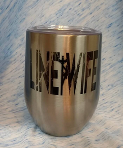 Dyetrans Stainless Steel Stemless Wine Tumbler - 12oz - Silver- Linewife